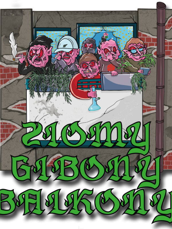 czarny tshirt ziomy gibony balkony