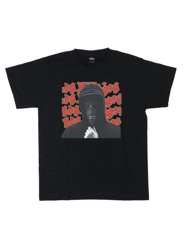 czarny tshirt bóg jest łysy pikers