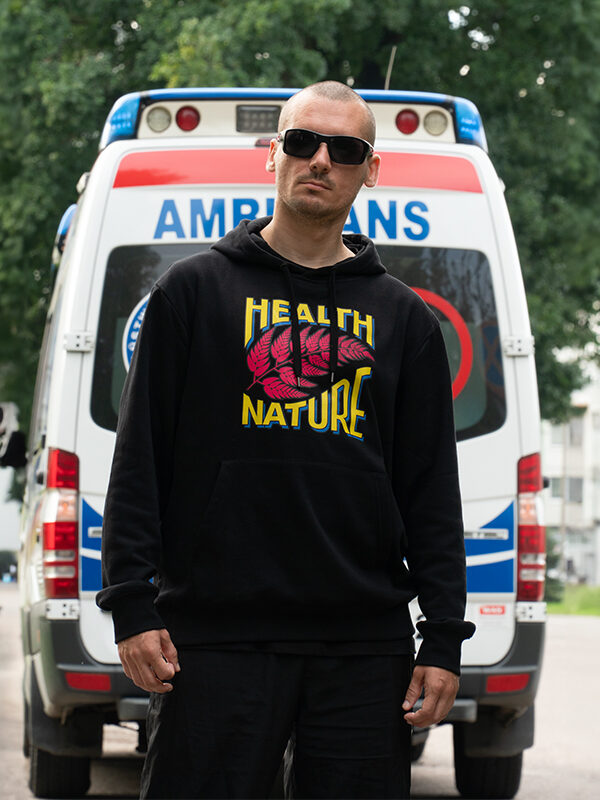 czarne hoodie hnn retro comic