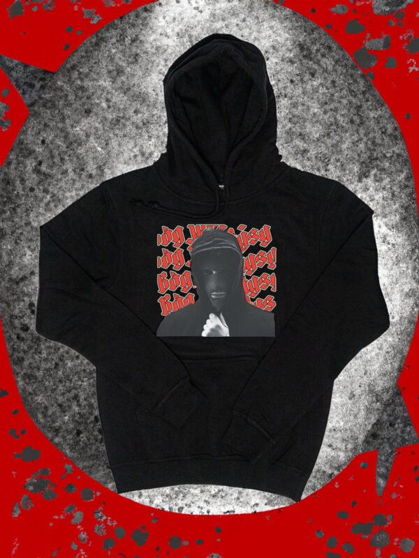 czarne hoodie bóg jest łysy pikers