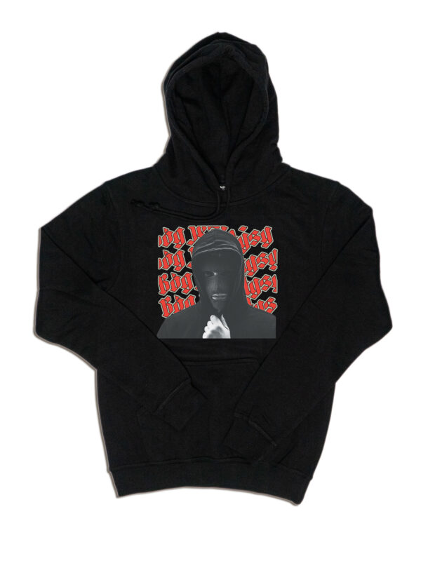 czarne hoodie bóg jest łysy pikers