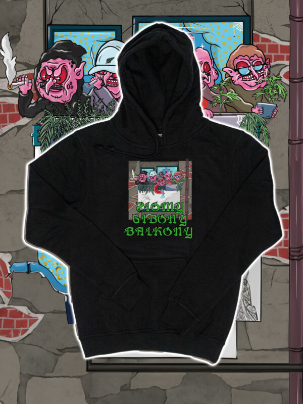 czarne hoodie ziomy gibony balkony