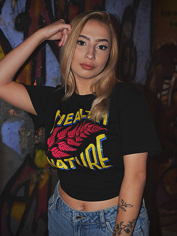 czarny tshirt hnn retro comic