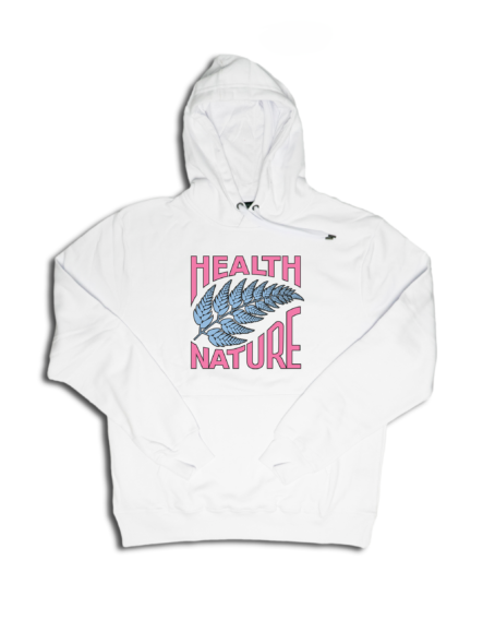 HOODIE WHITE HNN PINK BABY BLUE LOGO