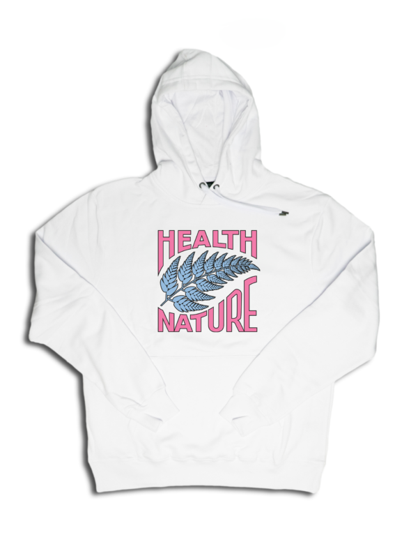 białe hoodie hnn pink baby blue