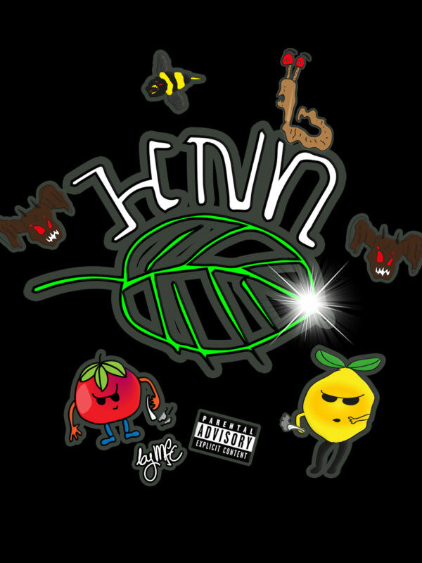 czarne hoodie hnn weird life