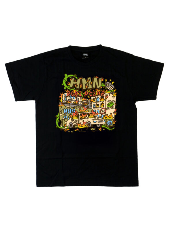 czarny tshirt hnn robi pożar