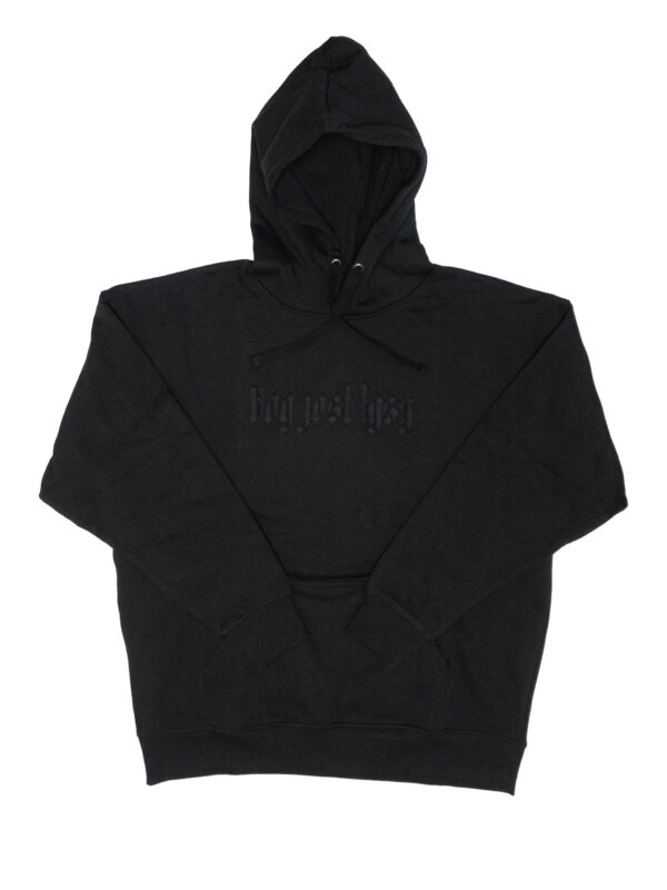 czarne hoodie bóg jest łysy BOXY NINJA BLACK