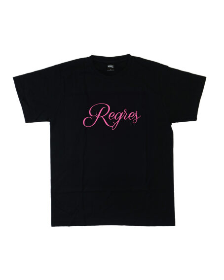 SHIRT ZWYKLY CZARNY REGRES NAPIS