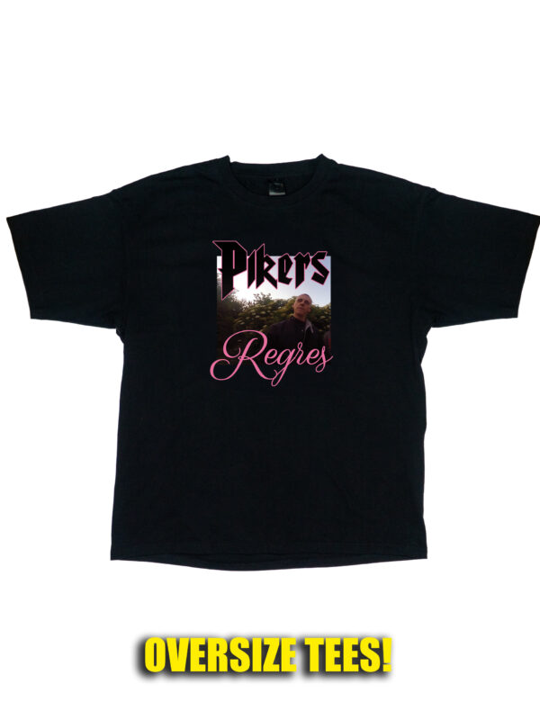 czarny tshirt oversize pikers regres cover