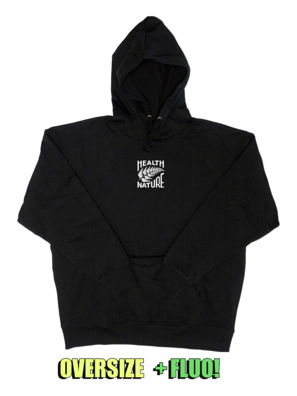 czarne hoodie oversize hnn fluo