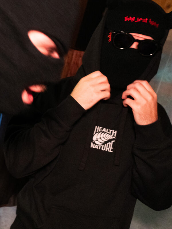 czarne hoodie oversize hnn fluo