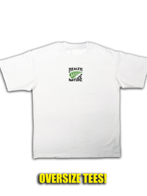 biały tshirt oversize hnn mini green