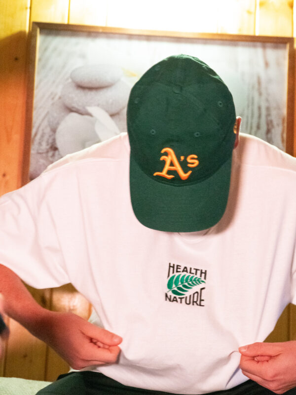 biały tshirt oversize hnn mini green