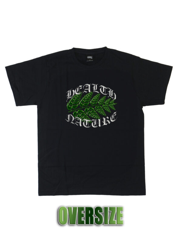 czarny tshirt oversize hnn metal