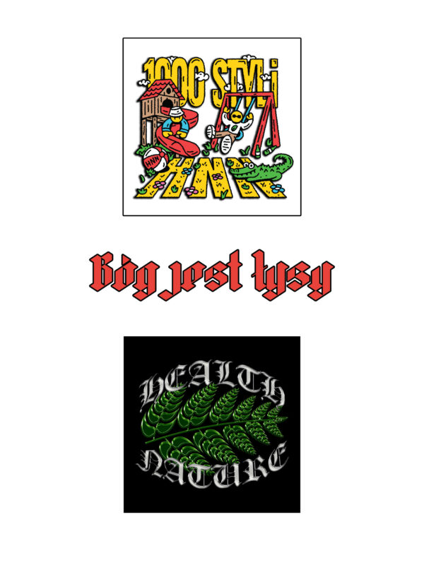 30 wlepek hnn x bjł x 1000 styli