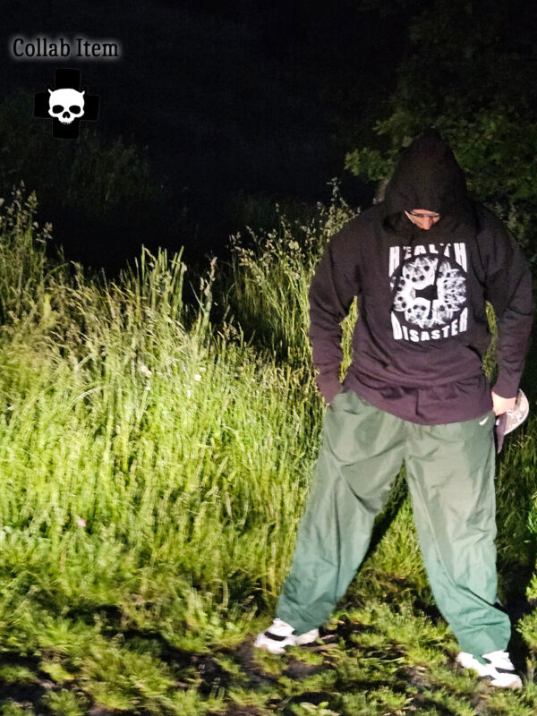 czarne hoodie oversize hnn x svd ALIEN