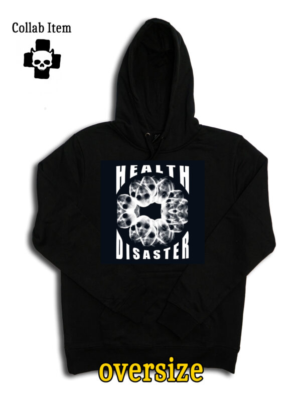 czarne hoodie oversize hnn x svd ALIEN