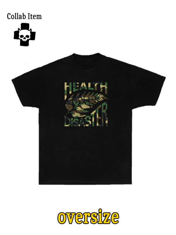czarny tshirt oversize hnn x svd CAMO