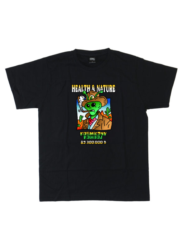 czarny tshirt hnn kosmiczny kowboj