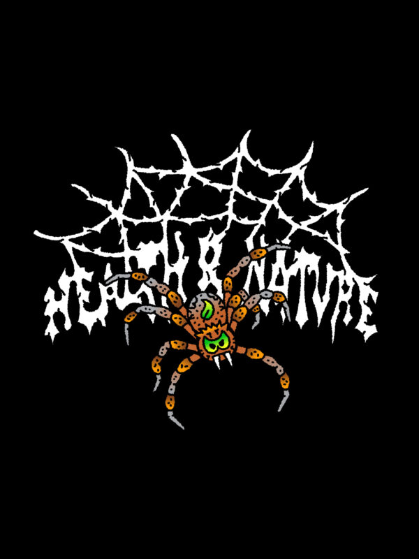 czarny tshirt tarantula
