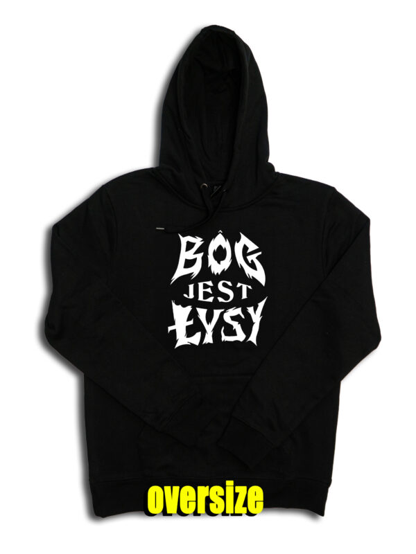 bjł tribal white czarne hoodie oversize