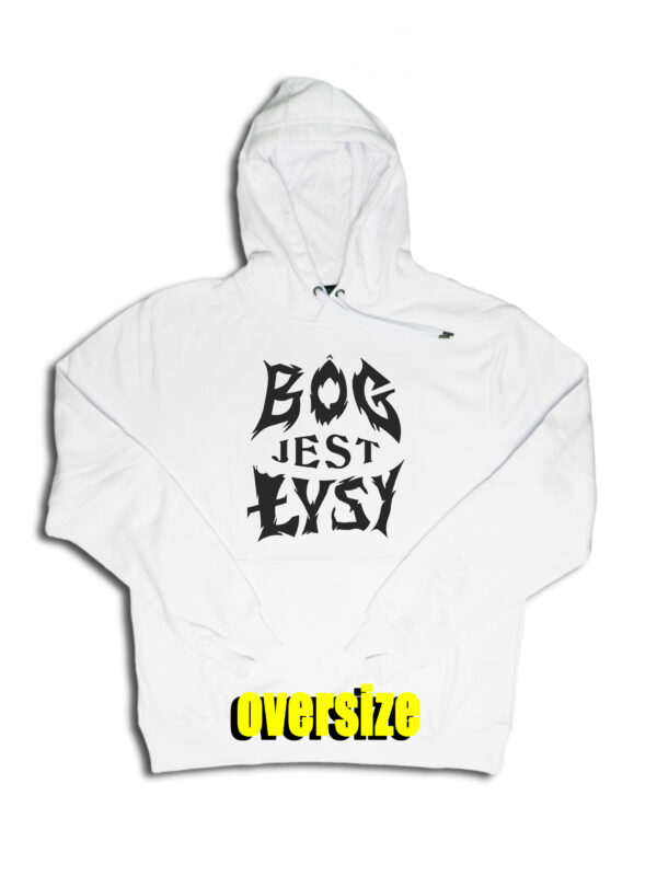 bjł tribal black białe hoodie oversize