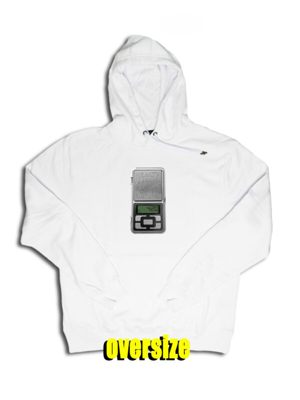 hnn waga białe hoodie oversize