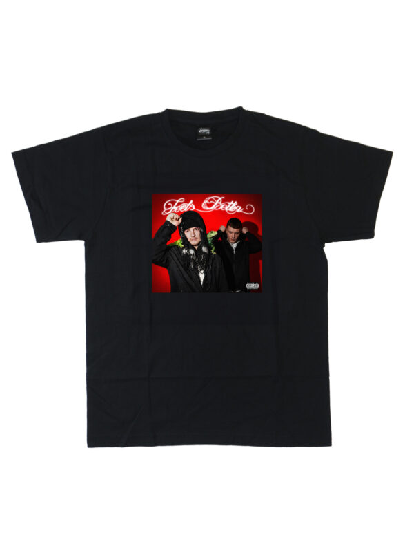 GRUBVS & KONCZEW „Feels Better” cover czarny tshirt