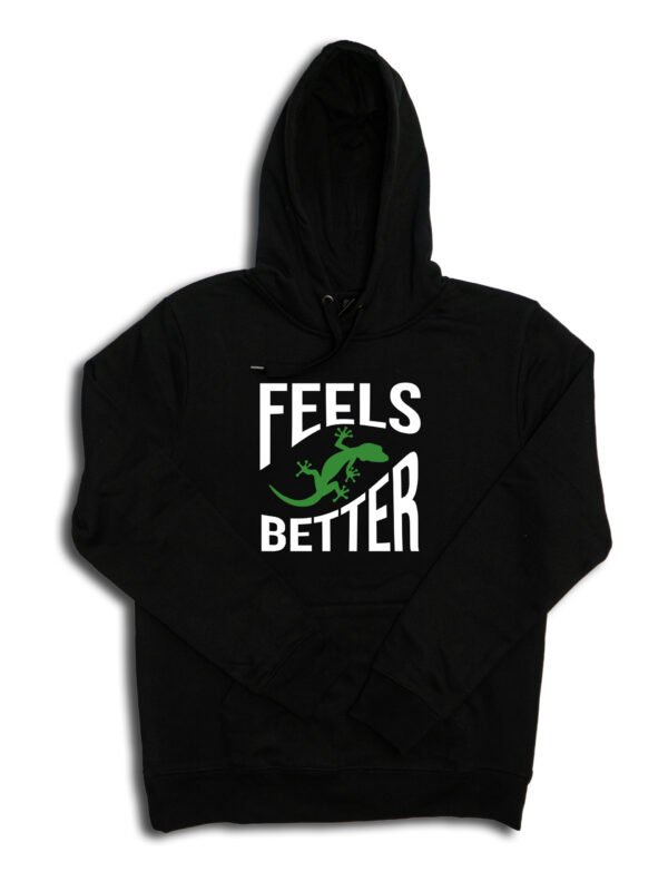GRUBVS & KONCZEW „Feels Better” gekon czarne hoodie
