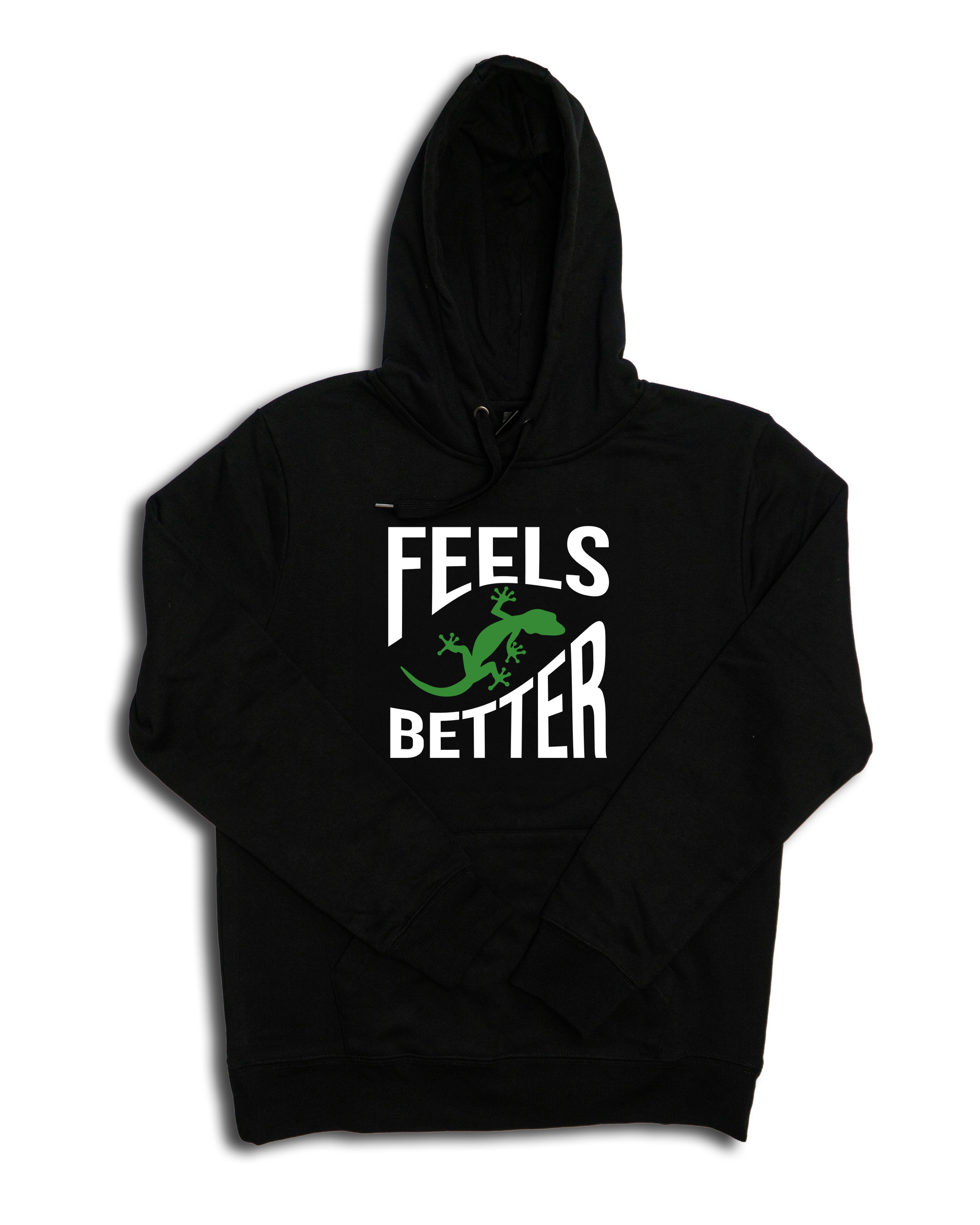 GRUBVS & KONCZEW „Feels Better” gekon czarne hoodie