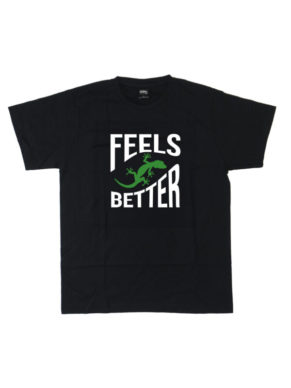 GRUBVS & KONCZEW „Feels Better” gekon czarny tshirt